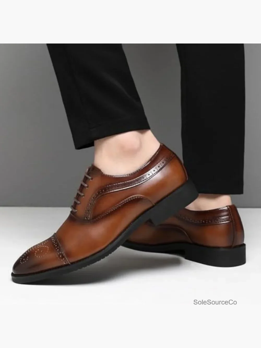 Classic Lace Up Cap Toe Oxfords for Business